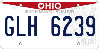 OH license plate GLH6239