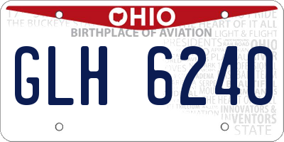 OH license plate GLH6240