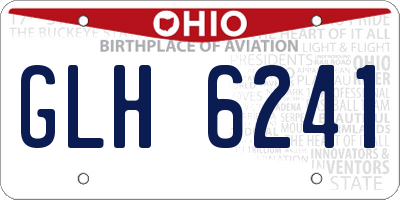 OH license plate GLH6241