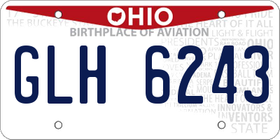 OH license plate GLH6243