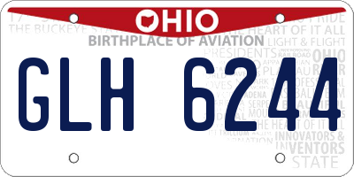 OH license plate GLH6244