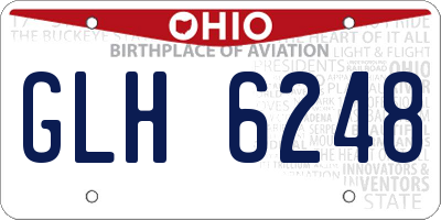 OH license plate GLH6248
