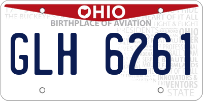 OH license plate GLH6261