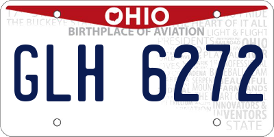 OH license plate GLH6272