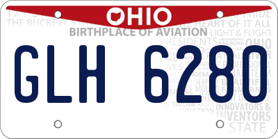 OH license plate GLH6280