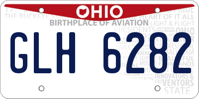 OH license plate GLH6282