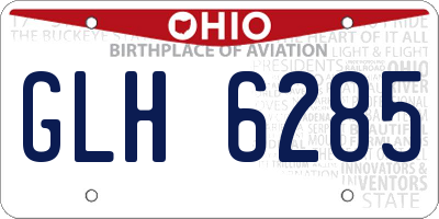 OH license plate GLH6285