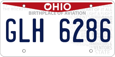 OH license plate GLH6286