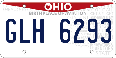 OH license plate GLH6293