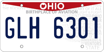 OH license plate GLH6301