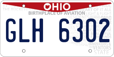 OH license plate GLH6302