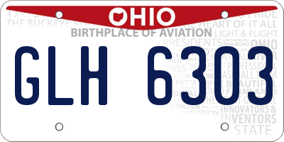 OH license plate GLH6303