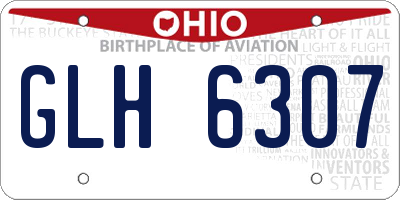 OH license plate GLH6307