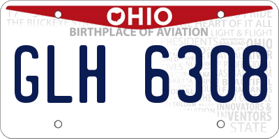 OH license plate GLH6308