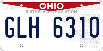 OH license plate GLH6310