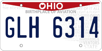 OH license plate GLH6314