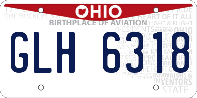 OH license plate GLH6318
