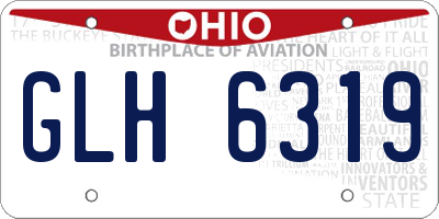 OH license plate GLH6319
