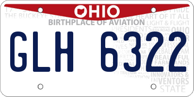 OH license plate GLH6322