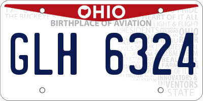 OH license plate GLH6324