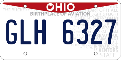 OH license plate GLH6327