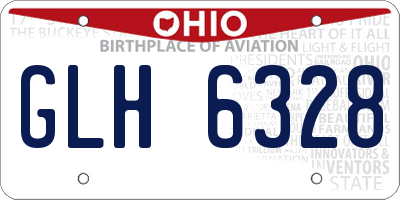 OH license plate GLH6328