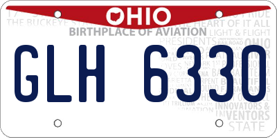 OH license plate GLH6330