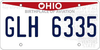 OH license plate GLH6335