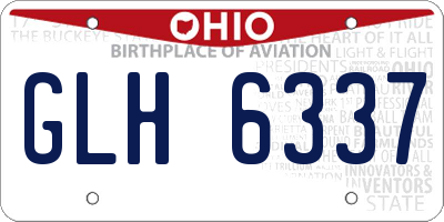OH license plate GLH6337