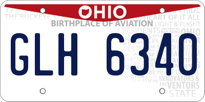 OH license plate GLH6340