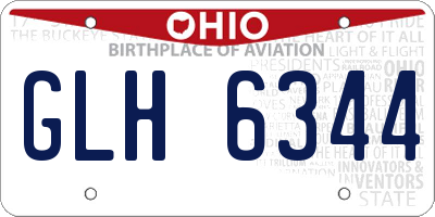OH license plate GLH6344