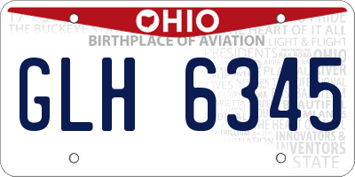 OH license plate GLH6345