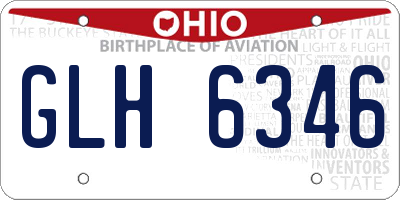 OH license plate GLH6346