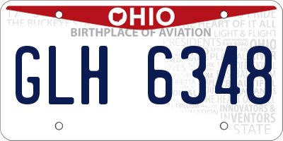 OH license plate GLH6348