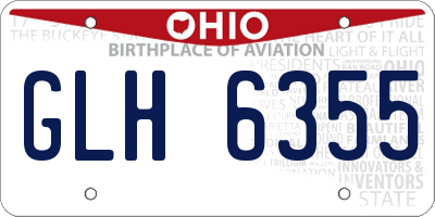 OH license plate GLH6355