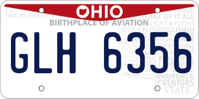 OH license plate GLH6356