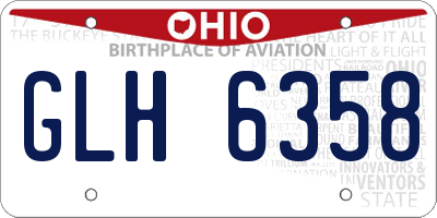 OH license plate GLH6358