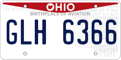 OH license plate GLH6366