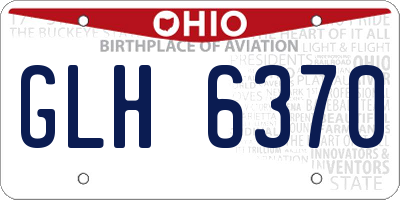 OH license plate GLH6370