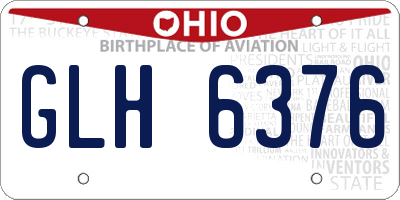 OH license plate GLH6376