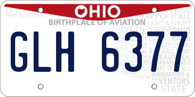 OH license plate GLH6377