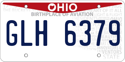 OH license plate GLH6379