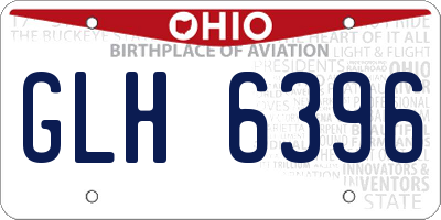 OH license plate GLH6396