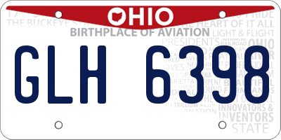 OH license plate GLH6398