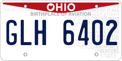 OH license plate GLH6402