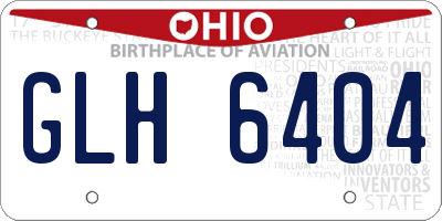 OH license plate GLH6404