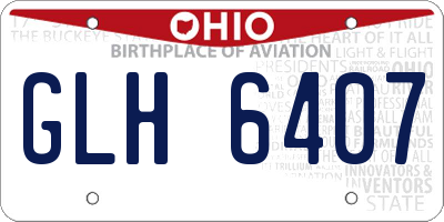 OH license plate GLH6407