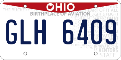 OH license plate GLH6409