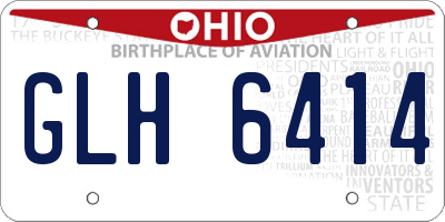 OH license plate GLH6414