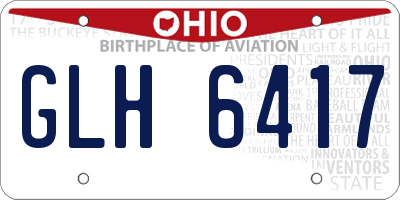 OH license plate GLH6417
